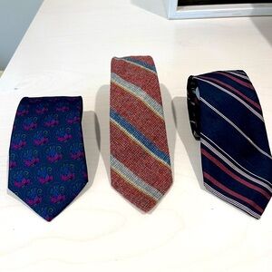 Givenchy, Balmain snd YSL ties. Set of three